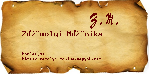 Zámolyi Mónika névjegykártya