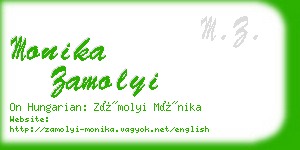 monika zamolyi business card